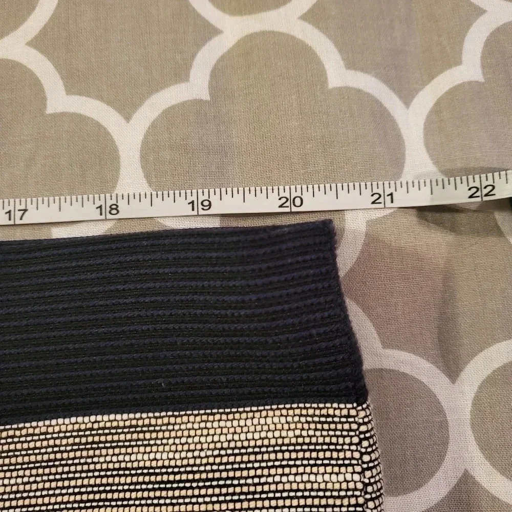 LOFT Ann Taylor Skirt Blue Silver Stripe Size 6